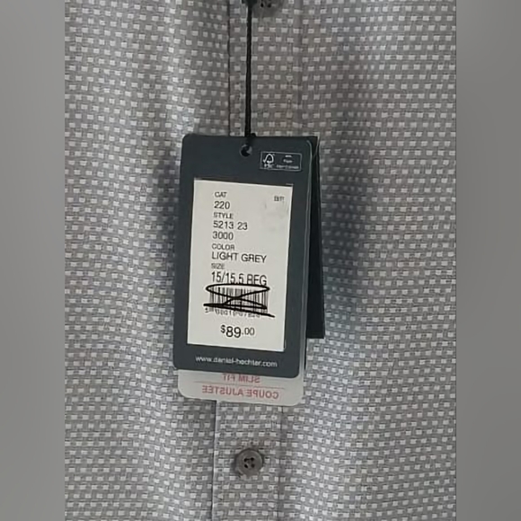 NWT DANIEL HECHTER Dress Shirt, Size 15 - 15.5 - Picture 4 of 4